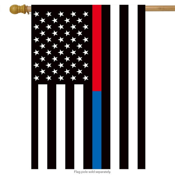 Briarwood Lane Thin Blue & Red Line House Flag