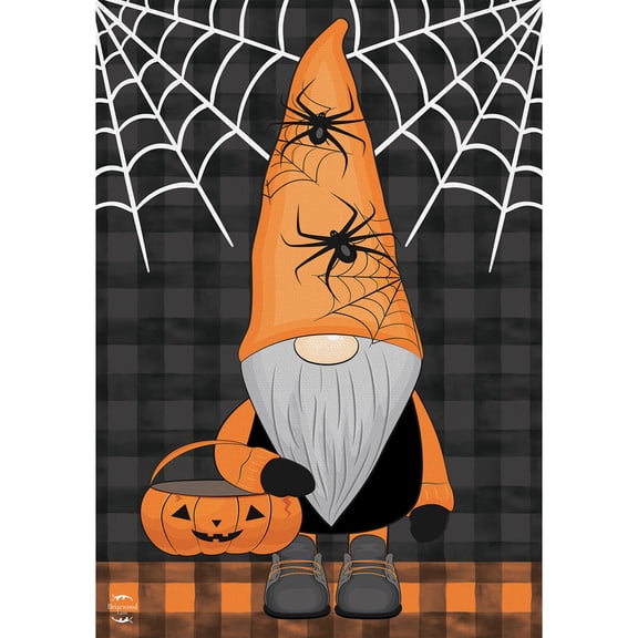 Briarwood Lane Halloween Garden Flag 12x18 For Outdoor Trick Or Treat Gnome Burlap For Halloween Garden Flag Flags For Outside