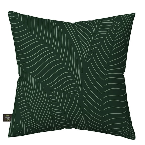 Briarwood Lane Tropical Leaves Burlap Pillow