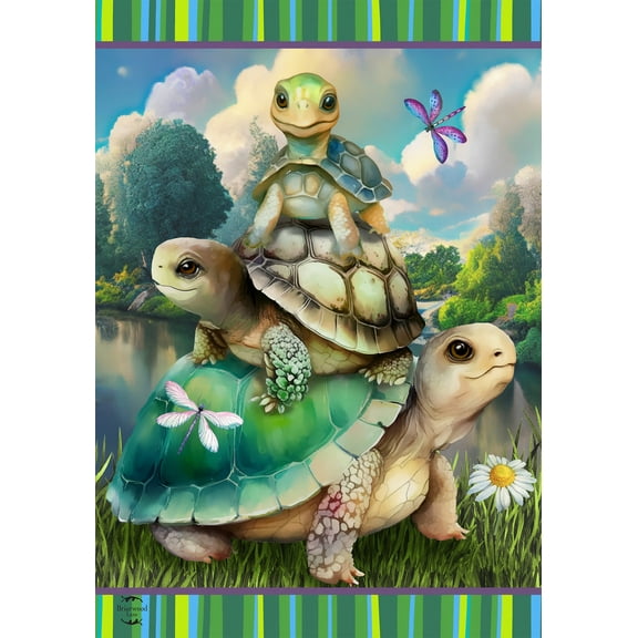 Briarwood Lane Turtle Trio Garden Flag