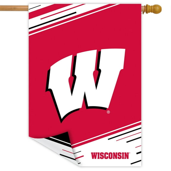 Sparo University of Wisconsin NCAA Licensed Double-Sided House Flag