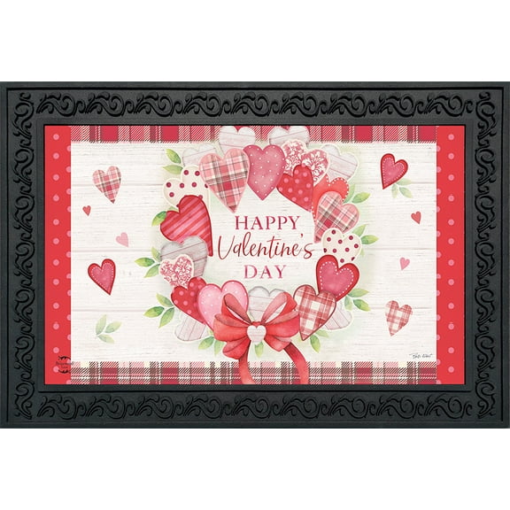 Briarwood Lane Valentine's Wreath Hearts Doormat
