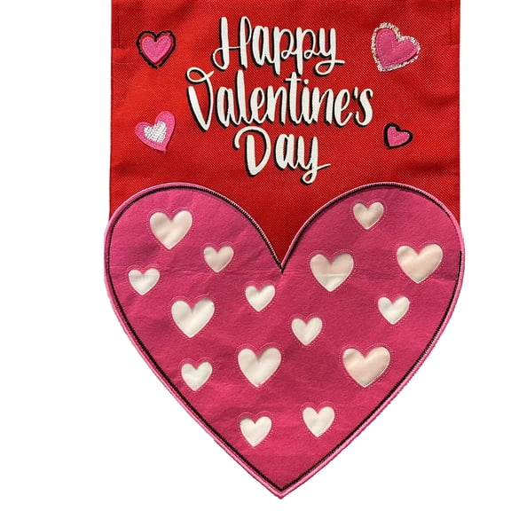 Briarwood Lane Valentine's Burlap Garden Flag 12x18 For Outdoor Valentines Day Heart For Valentine's Garden Flag Flags For Outside