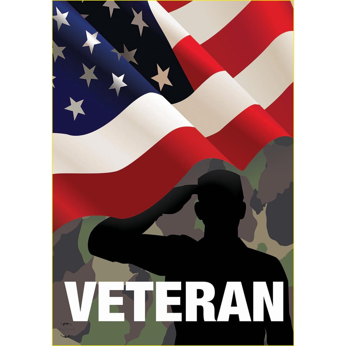 Ade Flags Briarwood Lane Everyday House Flag 40x28 For Outdoor Veteran Military ...