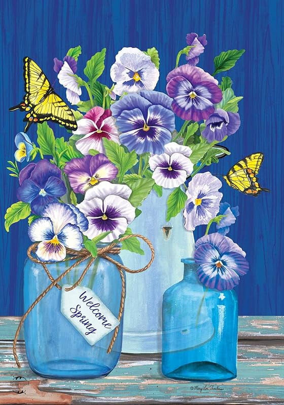 Briarwood Lane Welcome Floral Garden Flag