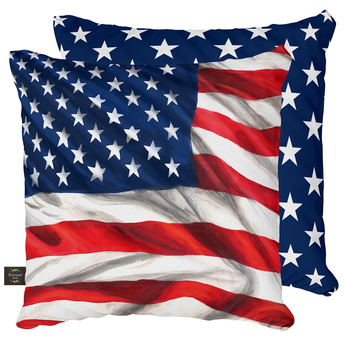 Briarwood Lane Waving American Flag Patriotic Decoratiev Pillow