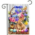 thumbnail image 1 of Briarwood Lane Welcome Bunny and Basket Garden Flag, 1 of 4