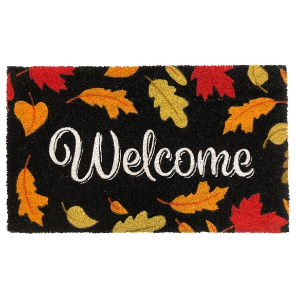 Briarwood Lane Welcome Leaves Fall Natural Fiber Coir Doormat