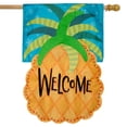 thumbnail image 1 of Briarwood Lane Welcome Pineapple Applique House Flag, 1 of 4