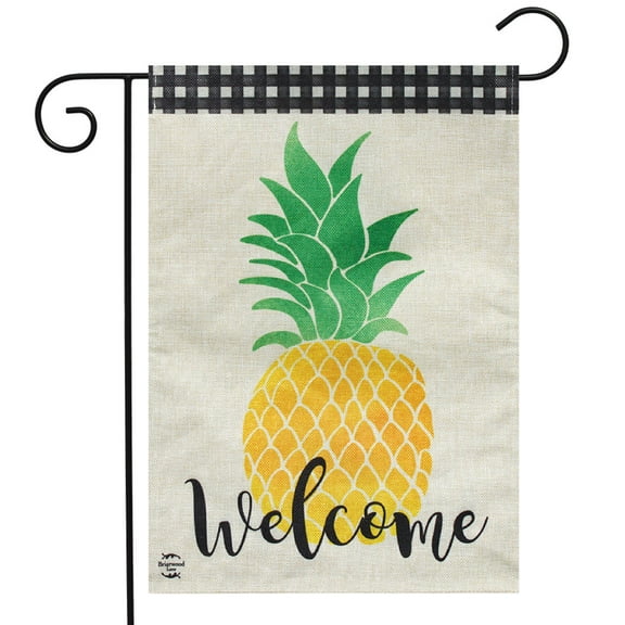 Briarwood Lane Welcome Pineapple Summer Burlap Garden Flag