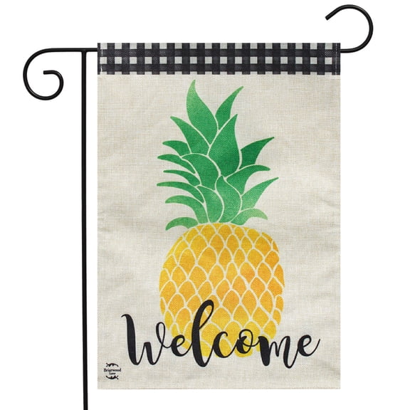 Briarwood Lane Welcome Pineapple Summer Burlap Garden Flag