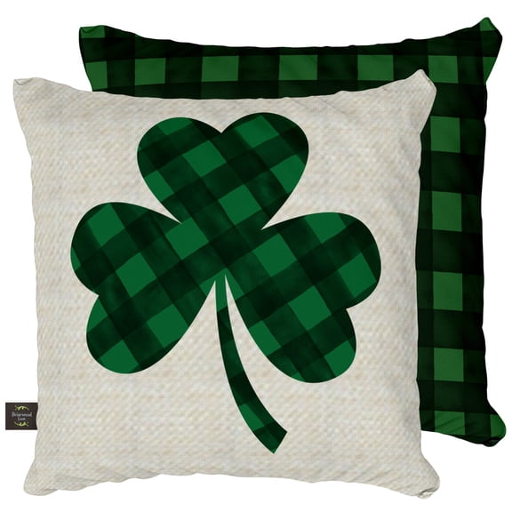 Briarwood Lane St. Patricks Day Indoor/Outdoor Pillow 17x17 Welcome Shamrock St. Patrick's Day Decorative For St. Patricks Day Pillow