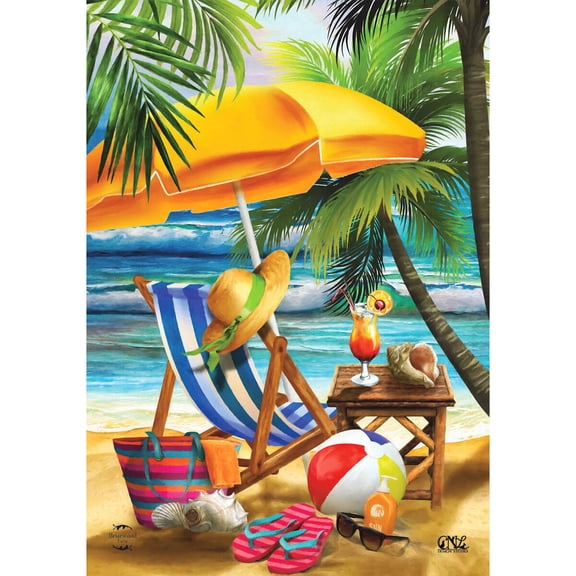 Briarwood Lane Summer Garden Flag 12x18 For Outdoor Welcome To Paradise Beach For Summer Garden Flag Flags For Outside
