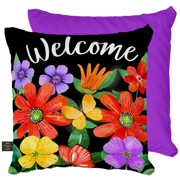 Briarwood Lane Whimsy Flowers Spring Decorative Pillow