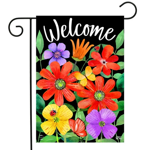 Briarwood Lane Whimsy Flowers Spring Garden Flag
