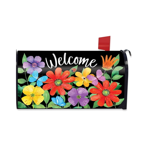 Briarwood Lane Mailbox Cover  - Standard Size - Whimsy Flowers Spring For Spring Mailbox Cover