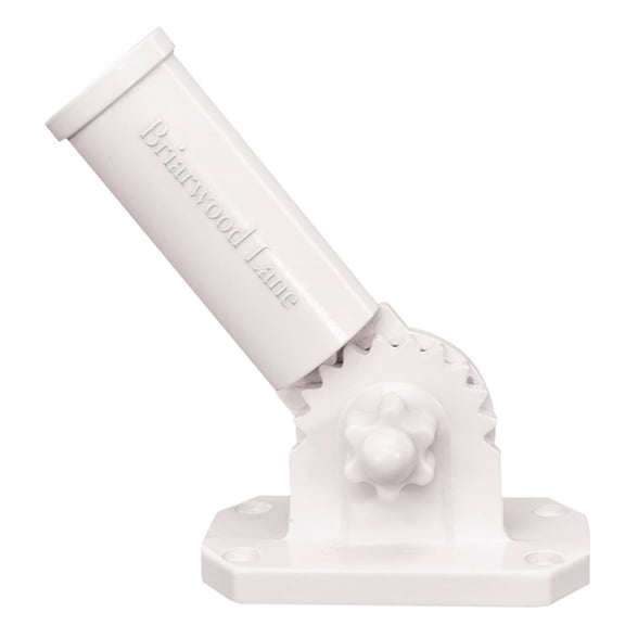 Briarwood Lane White Adjustable Aluminum Flag Pole Bracket Holder 2x4 House Flag Bracket: Two Position