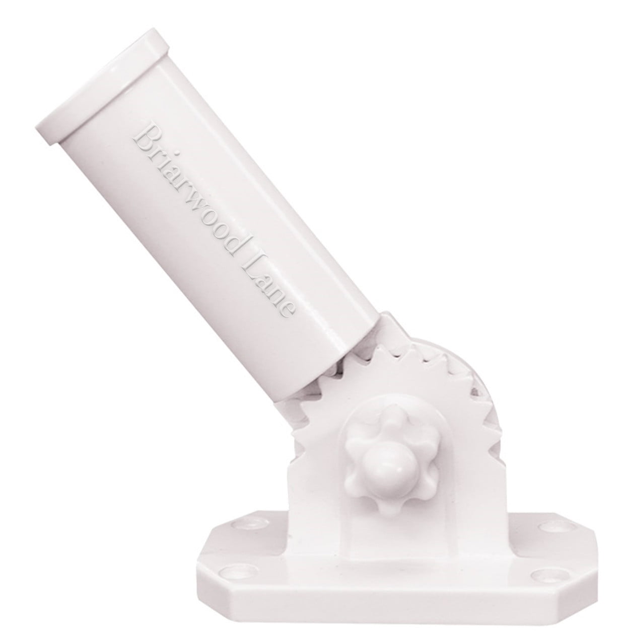 White Adjustable Aluminum Flag Pole Mounting Bracket