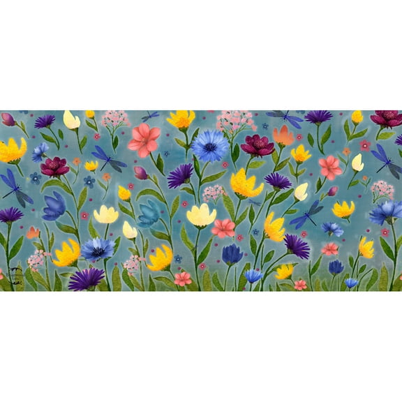 Briarwood Lane Spring Wildflower Field Mini Mat 22x10 Indoor Outdoor For Spring Doormat