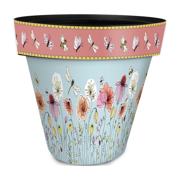 Briarwood Lane Spring Planter 11.75 x 11 x 11 Wildflowers Medium