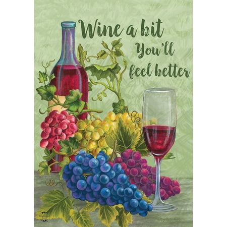 Briarwood Lane Spring Garden Flag 12x18 For Outdoor Wine a Bit You'll Feel Better For Spring Garden Flag Flags For Outside