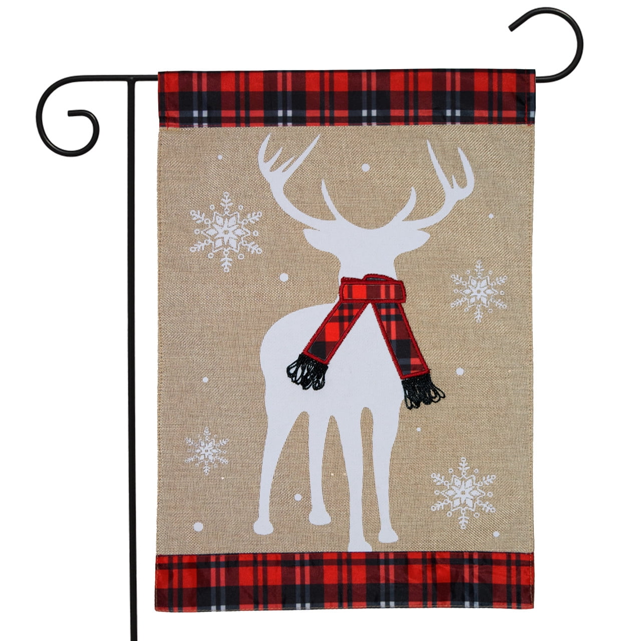 Briarwood Lane Winter Deer Burlap Garden Flag - Walmart Business Supplies