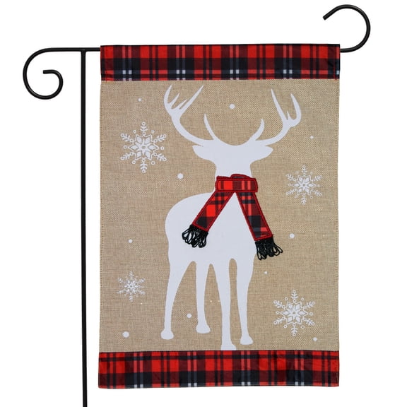 Briarwood Lane Winter Deer Burlap Garden Flag