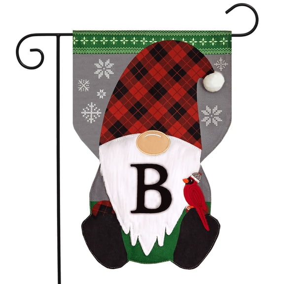 Briarwood Lane Fall Garden Flag 12x18 For Outdoor Winter Gnome Burlap Monogram Letter B For Fall Garden Flag Flags For Outside