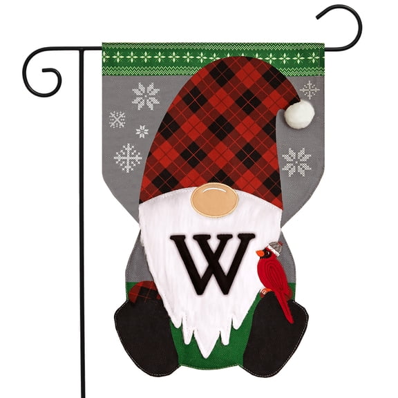 Briarwood Lane Fall Garden Flag 12x18 For Outdoor Winter Gnome Burlap Monogram Letter W For Fall Garden Flag Flags For Outside