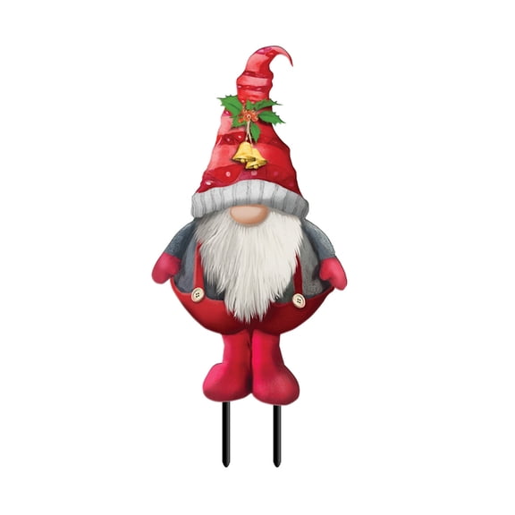 Briarwood Lane Christmas Winter Gnome Metal Yard Art 31.25x12.5 For Christmas Metal Art