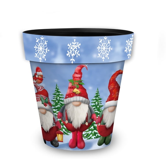 Briarwood Lane Winter Planter 11.75 x 11 x 11 Winter Gnomes Medium