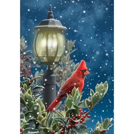 Briarwood Lane Winter Garden Flag 12x18 For Outdoor Winter Solitude Cardinal For Winter Garden Flag Flags For Outside