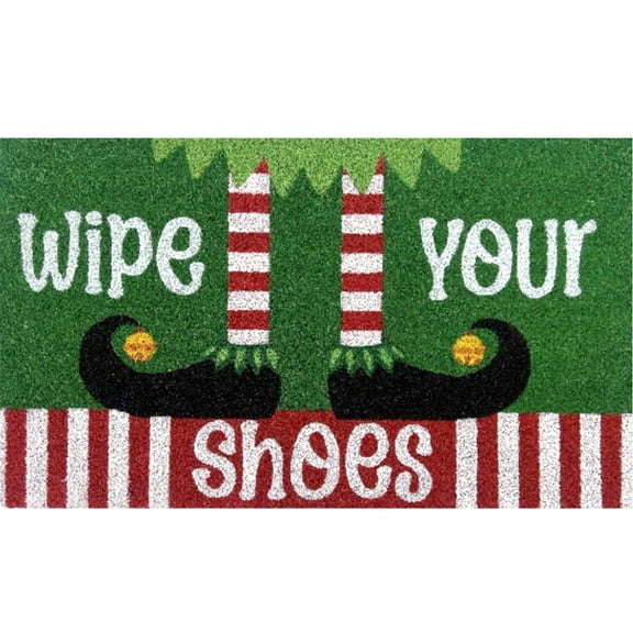 Briarwood Lane Wipe Your Elf Shoes Coir Doormat 18 x 30