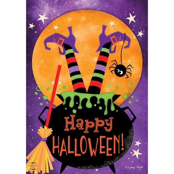 Briarwood Lane Garden Flag 12x18 For Outdoor Witch Feet Halloween For Halloween Garden Flag Flags For Outside