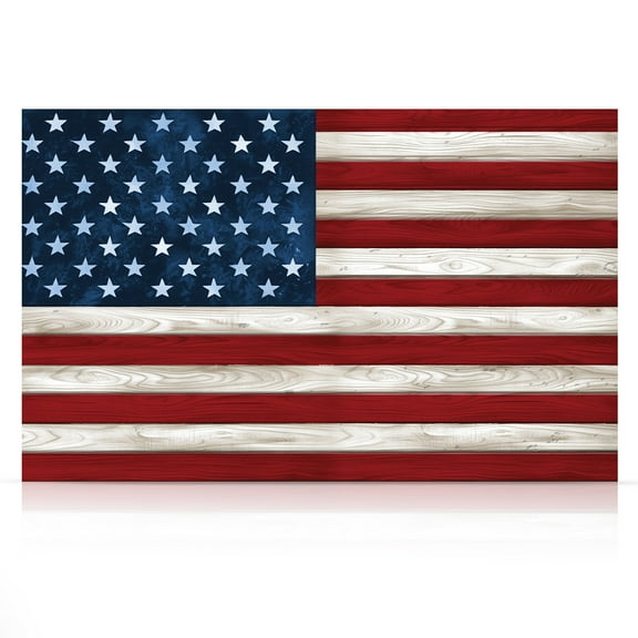 Briarwood Lane Wood American Flag Large LED Canvas Art