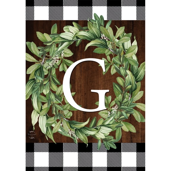 Briarwood Lane Everyday Garden Flag 12x18 For Outdoor Wreath Monogram G Garden Flag Flags For Outside