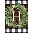 thumbnail image 1 of Briarwood Lane Everyday Garden Flag 12x18 For Outdoor Wreath Monogram H Garden Flag Flags For Outside, 1 of 4