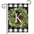 thumbnail image 1 of Briarwood Lane Wreath Monogram K Garden Flag, 1 of 4