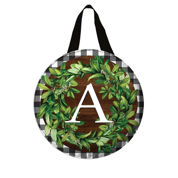 Briarwood Lane Everyday Burlap Door Hanger 18x12 Wreath Monogram Letter a Door Hanger