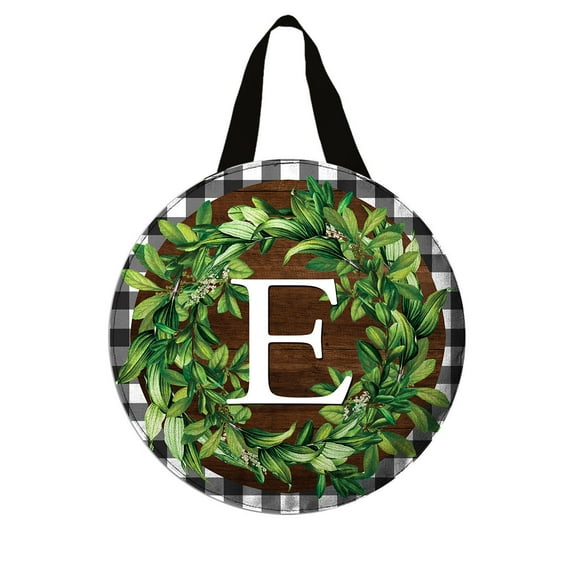 Briarwood Lane Wreath Monogram Letter E Door Hanger