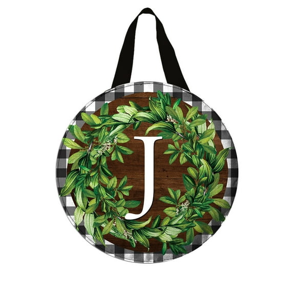 Briarwood Lane Wreath Monogram Letter J Door Hanger