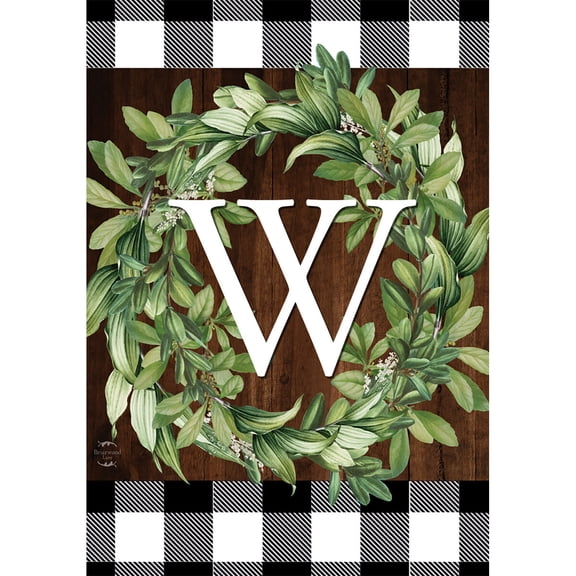 Briarwood Lane Everyday Garden Flag 12x18 For Outdoor Wreath Monogram W Garden Flag Flags For Outside