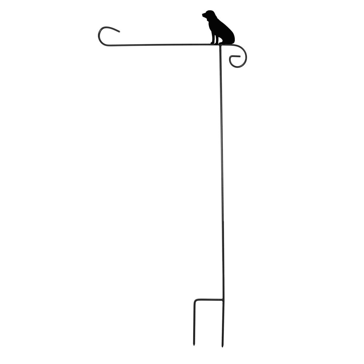 Briarwood Lane Wrought Iron Dog Garden Flag Stand Holder 40x18