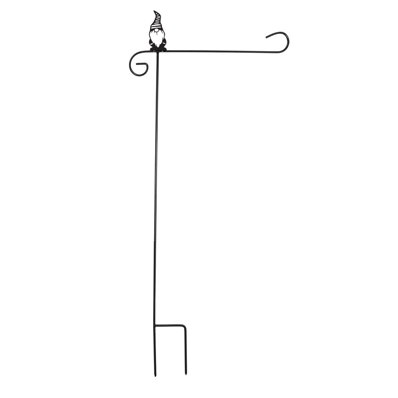Briarwood Lane Wrought Iron Gnome Garden Flag Stand Holder 40"H Briarwood Lane 40x18