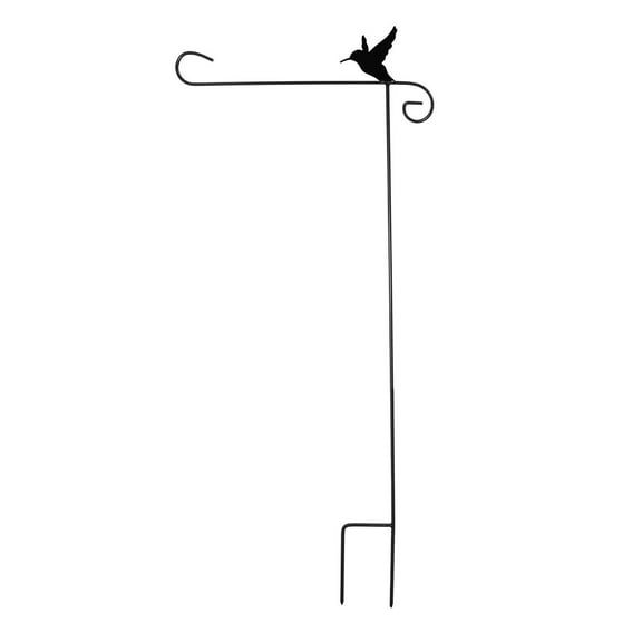 Briarwood Lane Wrought Iron Hummingbird Garden Flag Stand Holder
