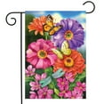 thumbnail image 1 of Briarwood Lane Zinnias In Bloom Spring Garden Flag, 1 of 4
