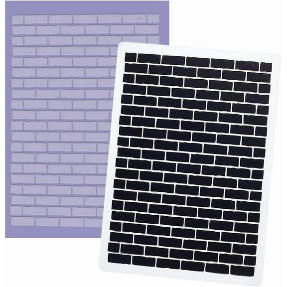 Brick Background Embossing Folder Vintage Plastic Background Retro Template Stencils for Card Making Tool DIY Handmade Scrapbooking Paper Craft Album Stamps for DIY