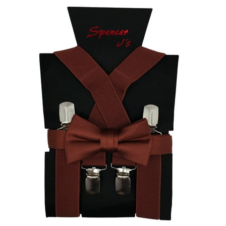 Brick Boys Suspenders and Bow Tie Set 1 inch X Back