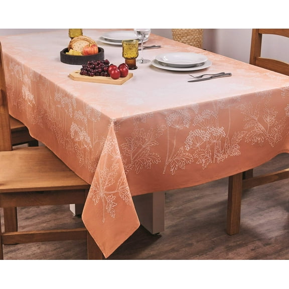 Brick Brown Printed Tablecloth Rectangle with ombr� effect.