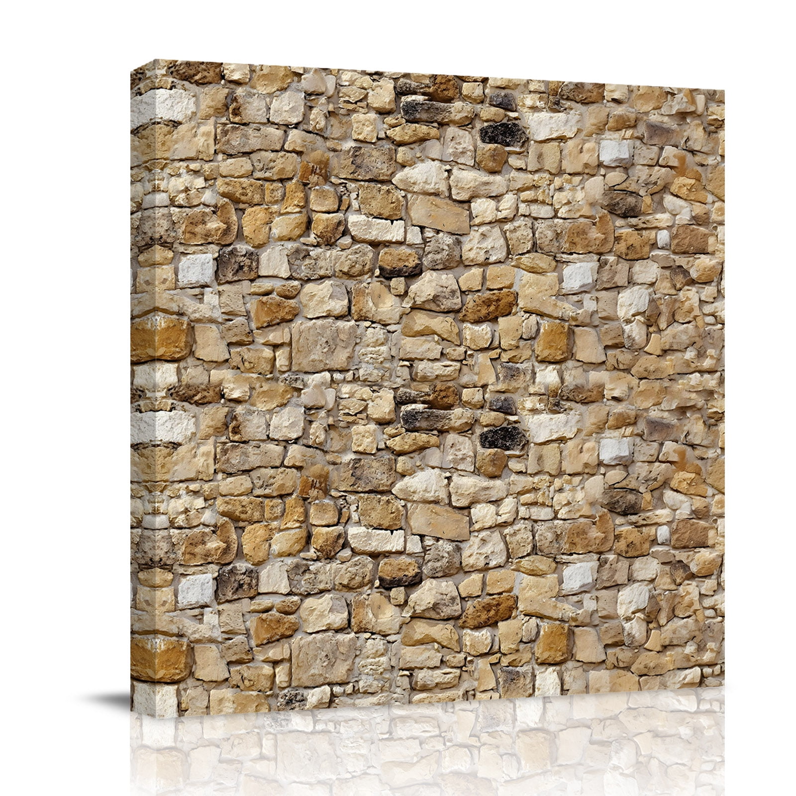 Brick Canvas Wall Art for Living Room, Abstract Multi Colored Brick ...